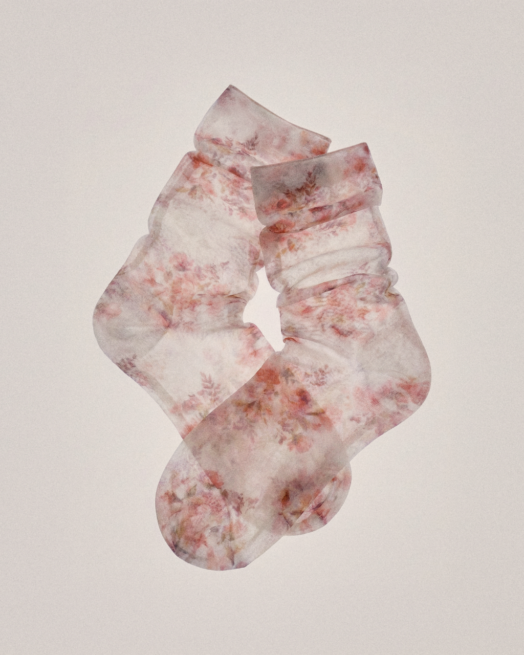 Barely There Floral Socks — Pink