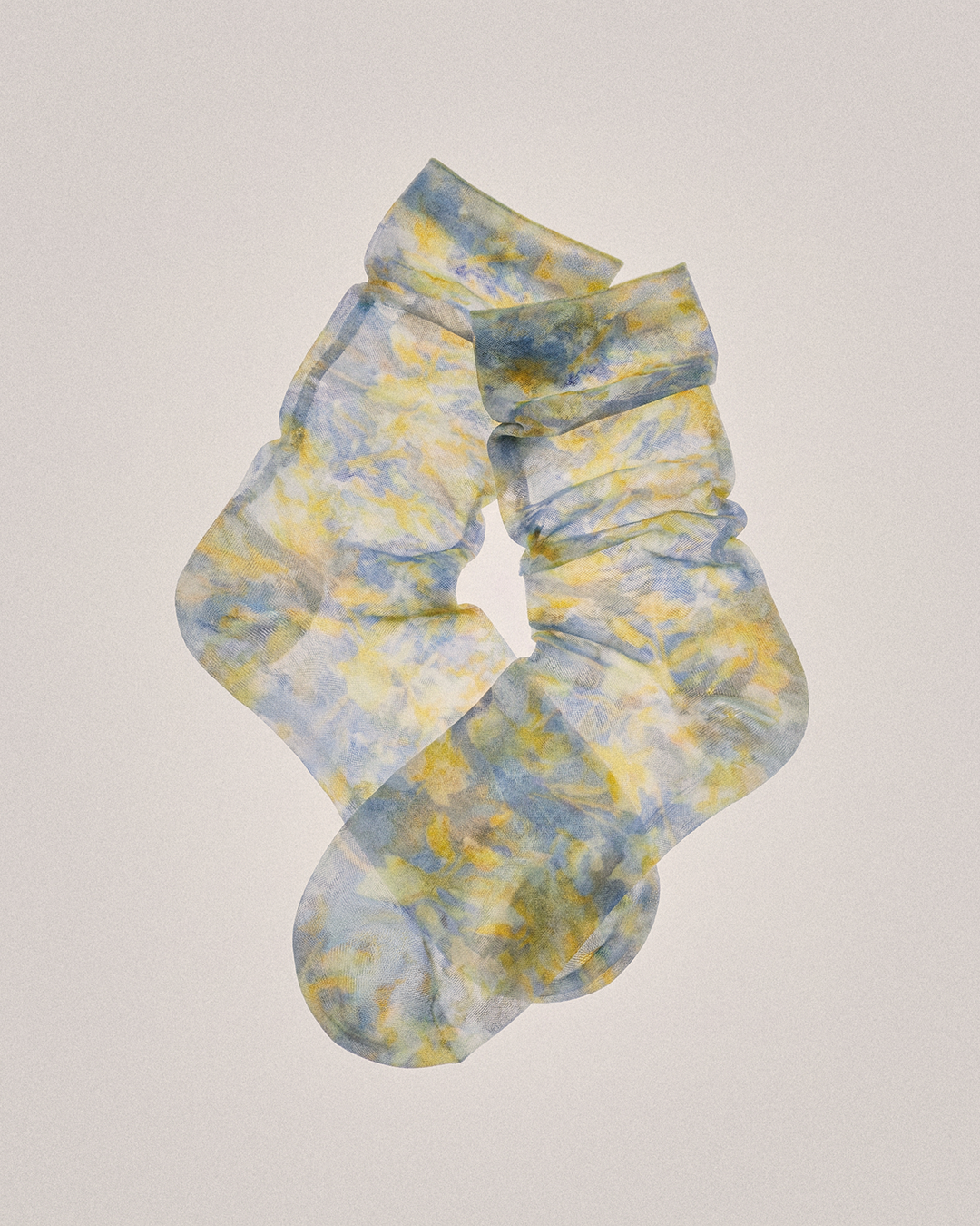 Barely There Floral Socks — Yellow