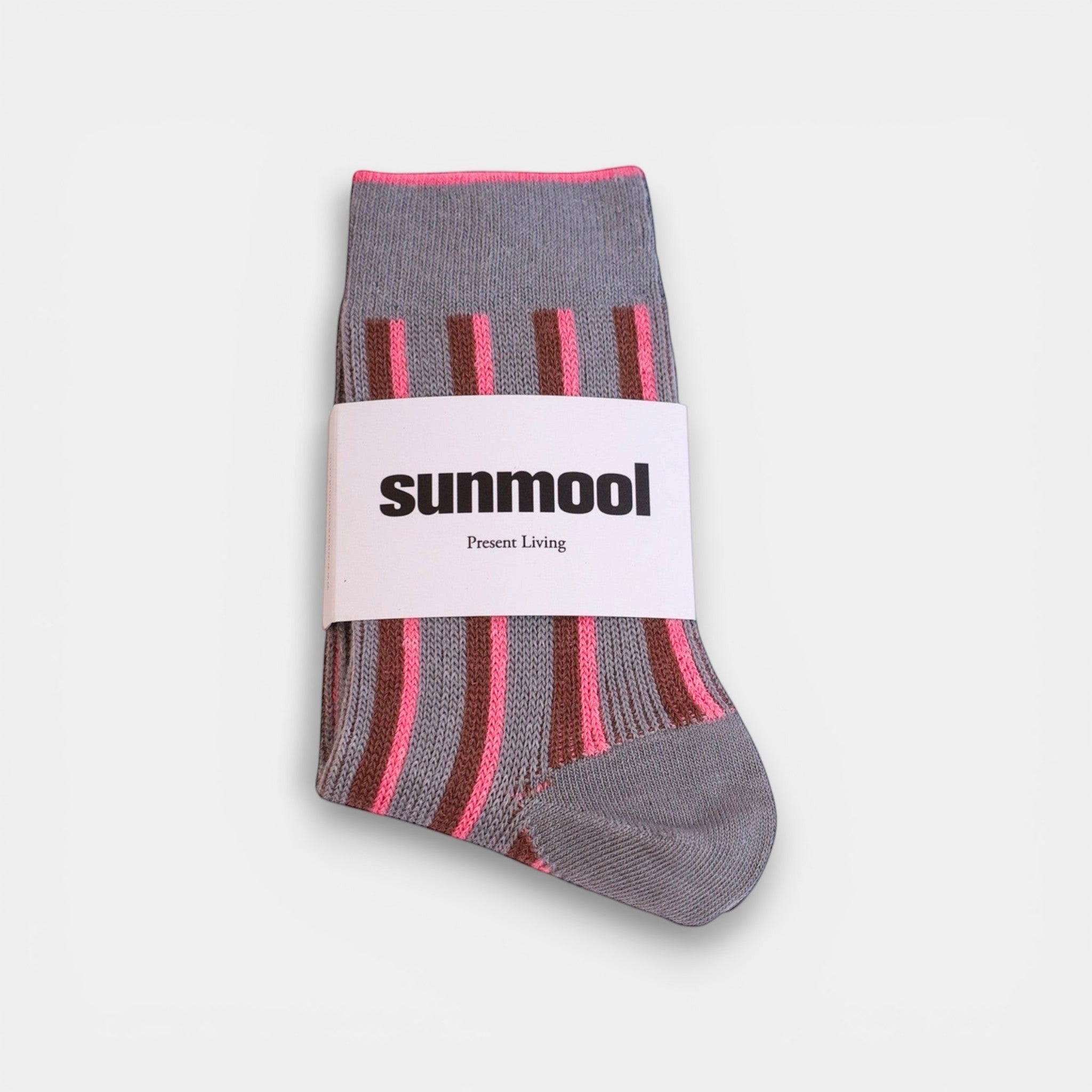 Dual Striped Socks — Grey