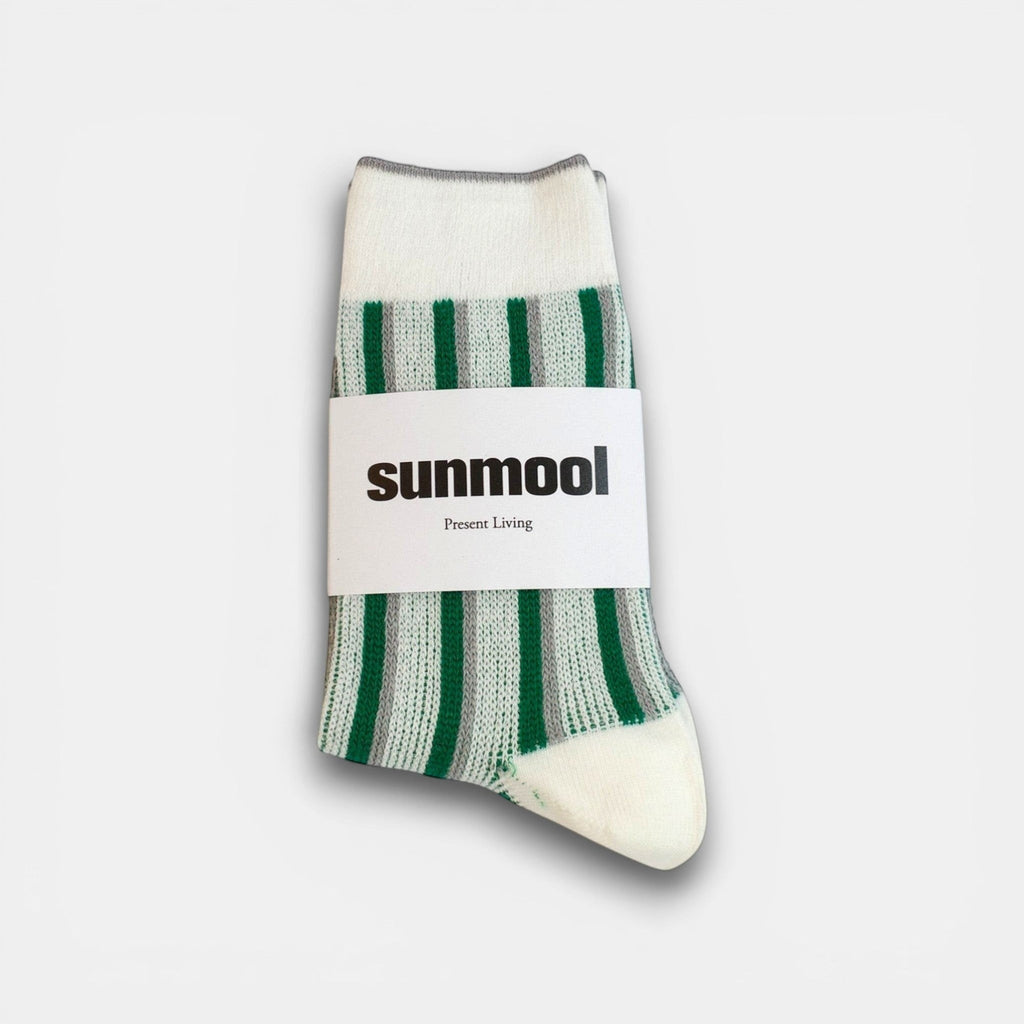 Dual Striped Socks — White