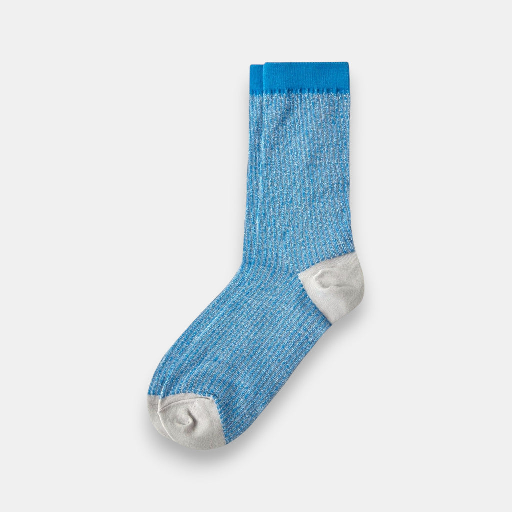 Glittery Striped Color Block Socks — Sunmool Set