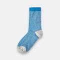 Glittery Striped Color Block Socks — Sky