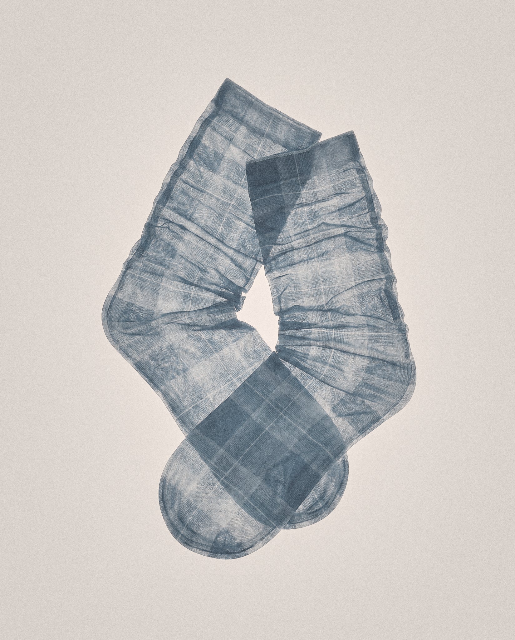 Glass Garden Check Socks — Grey