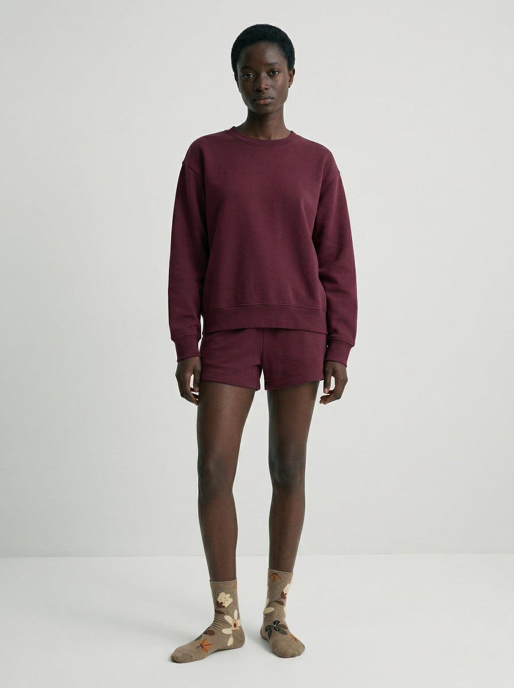 Dear Flower Socks — Mocha