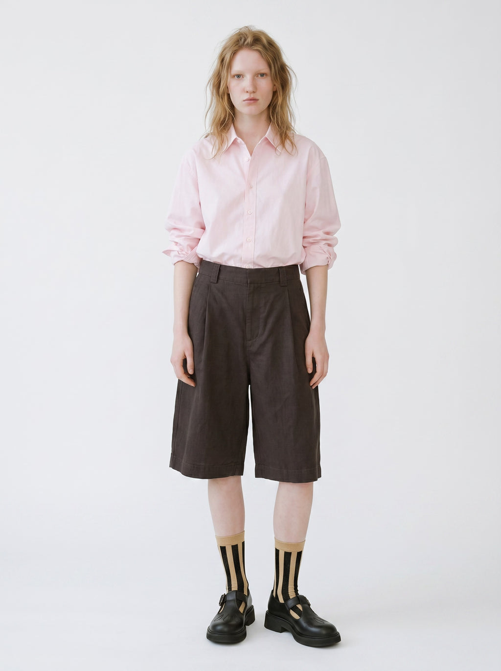 Midnight Tinsel Striped Socks — Ivory