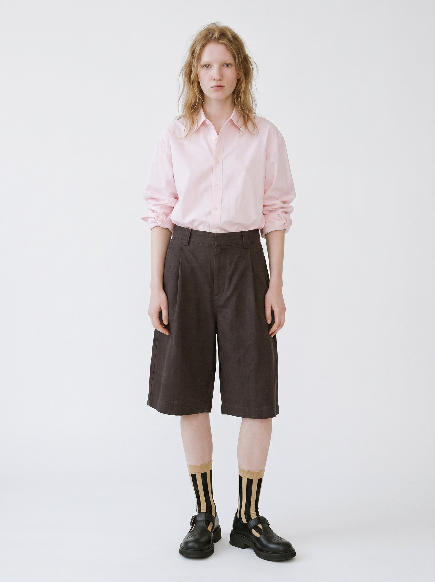 Midnight Tinsel Striped Socks — Ivory