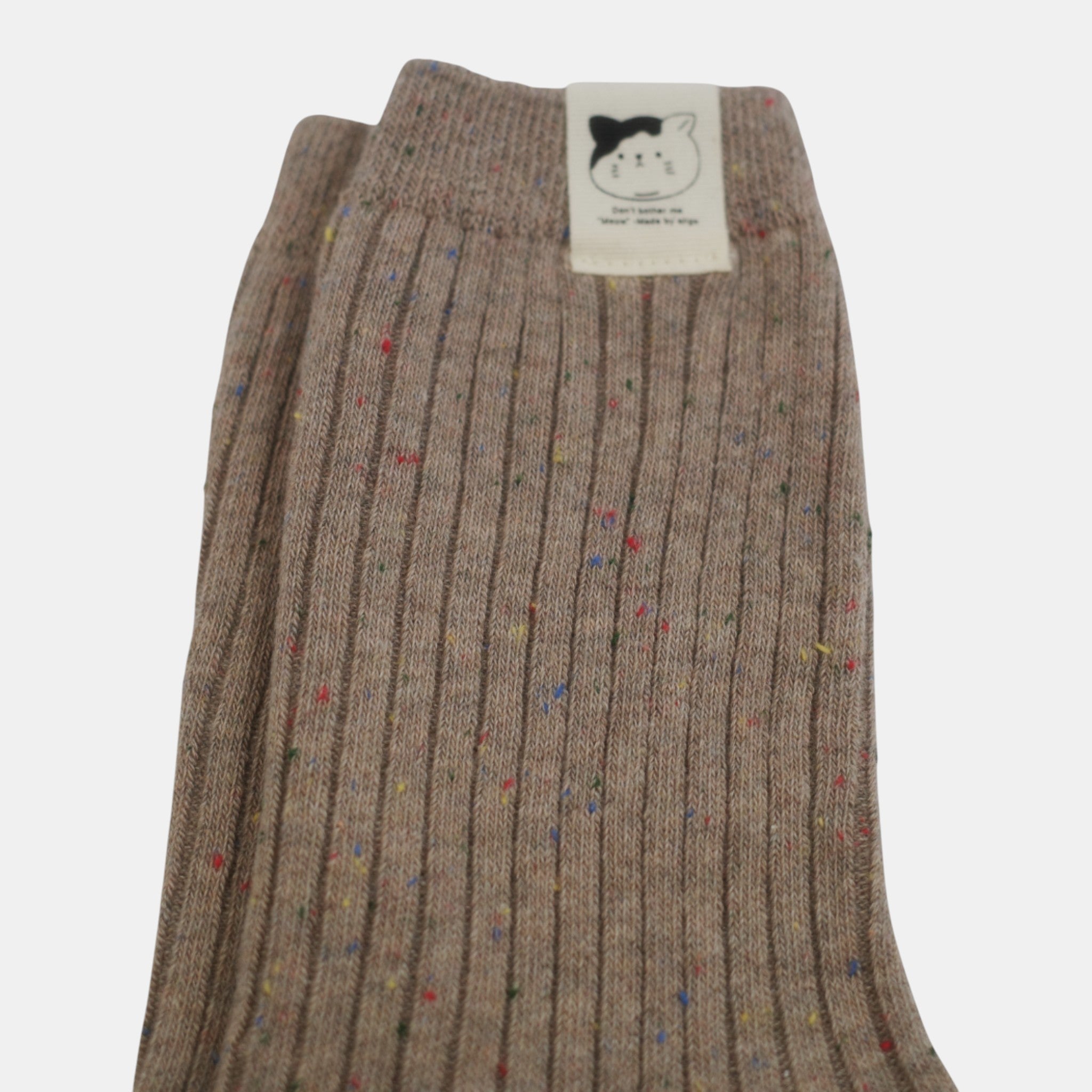 Meow Wool Blended Socks — Mocha
