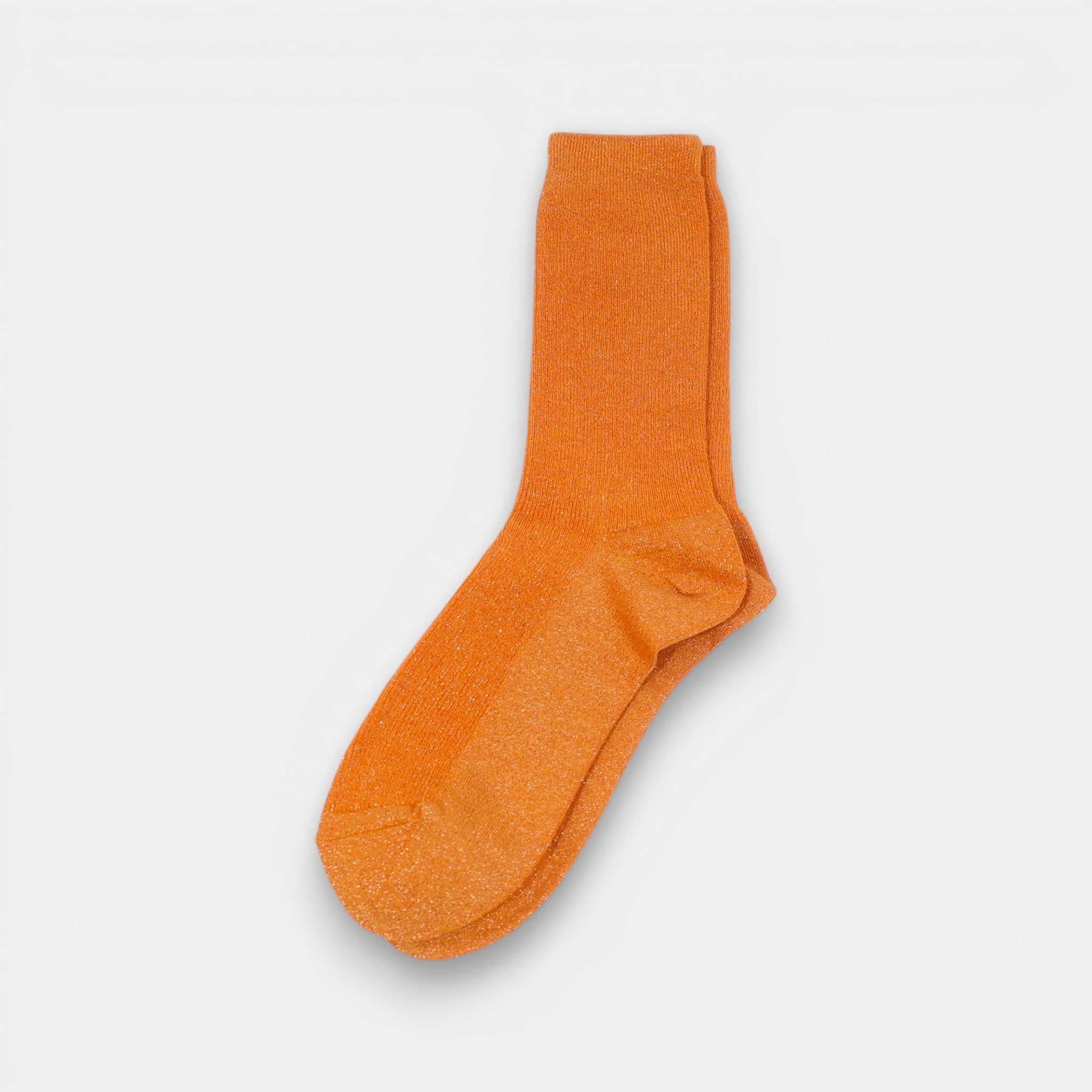 Glittery Vivid Socks — Orange