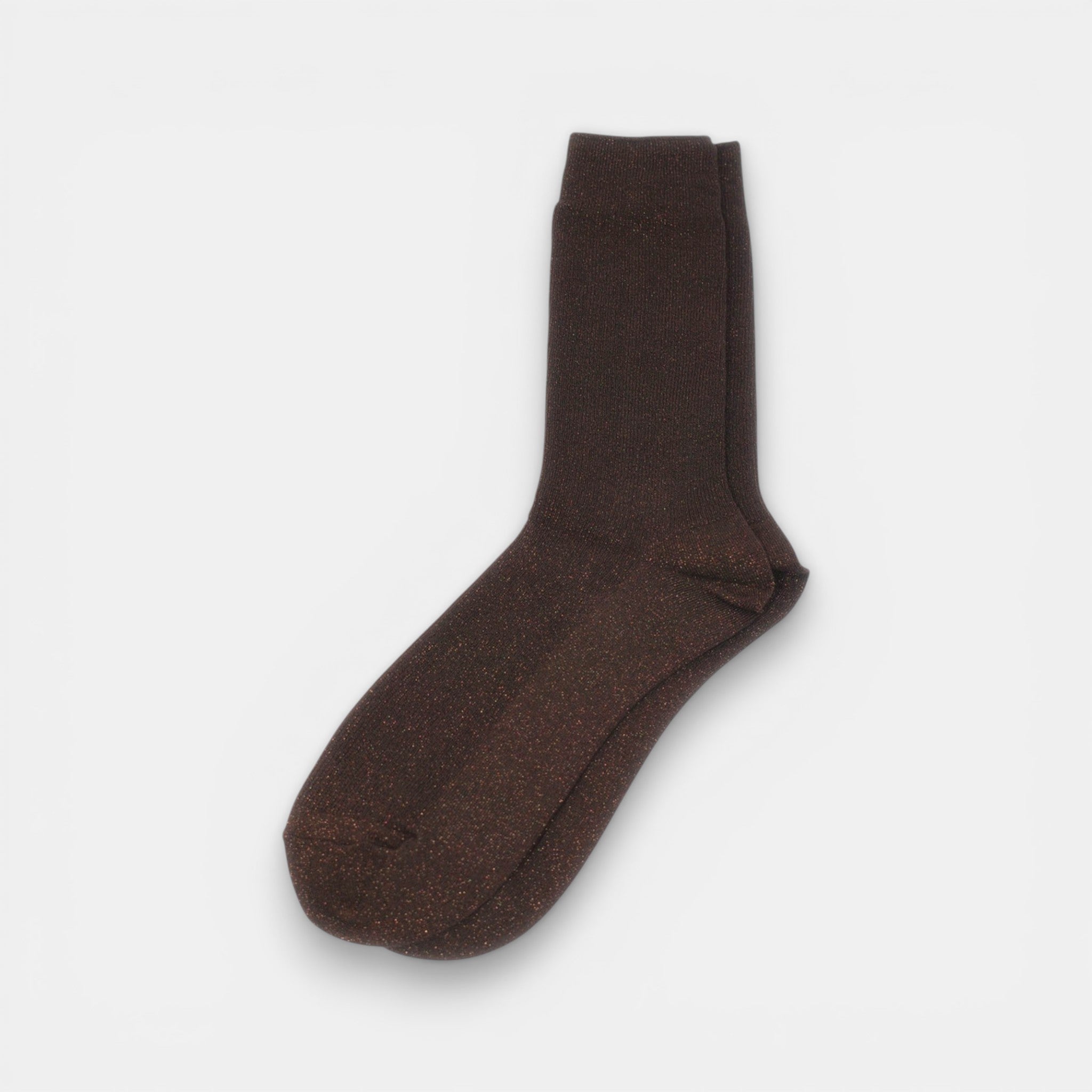 Glittery Vivid Socks — Brown