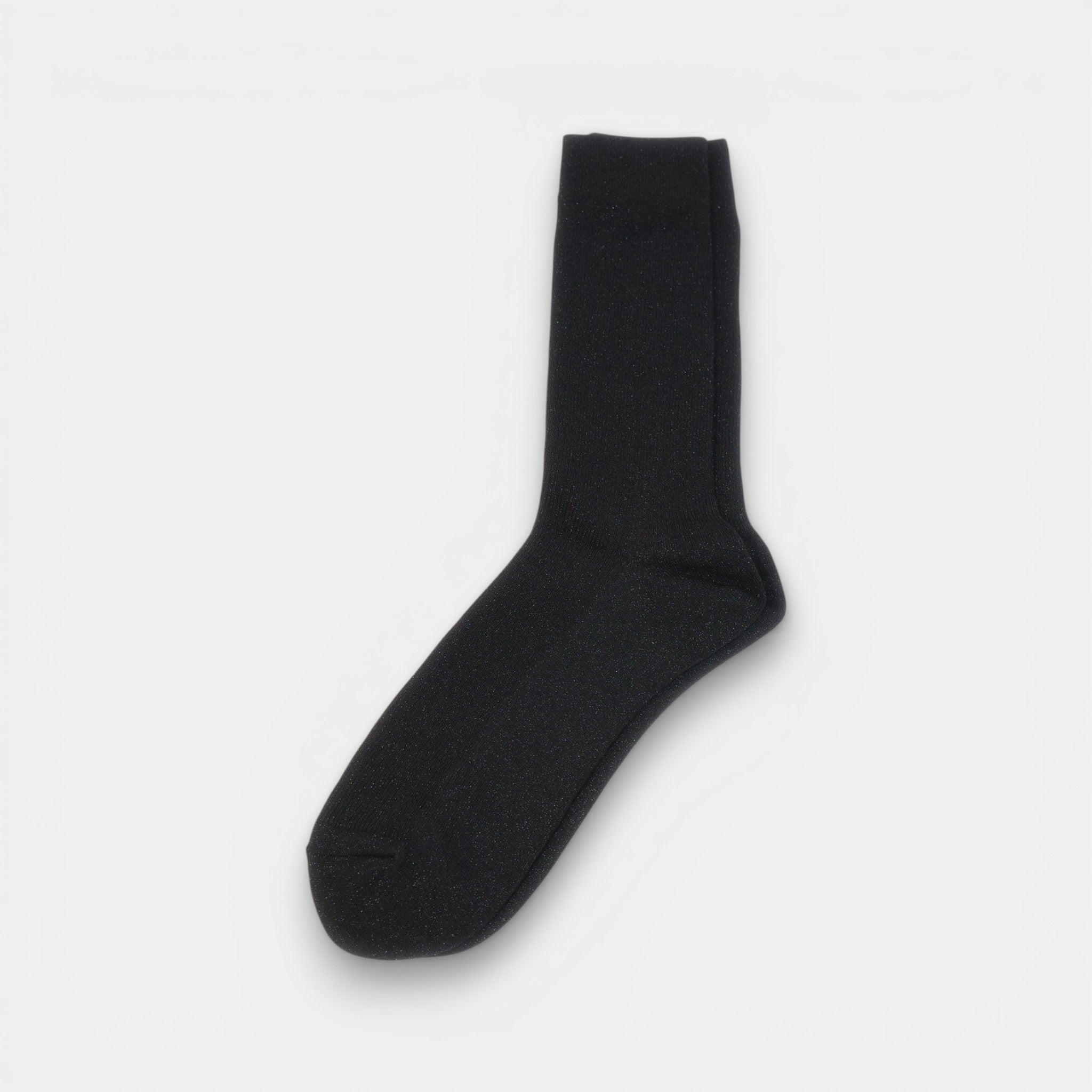 Glittery Vivid Socks — Black