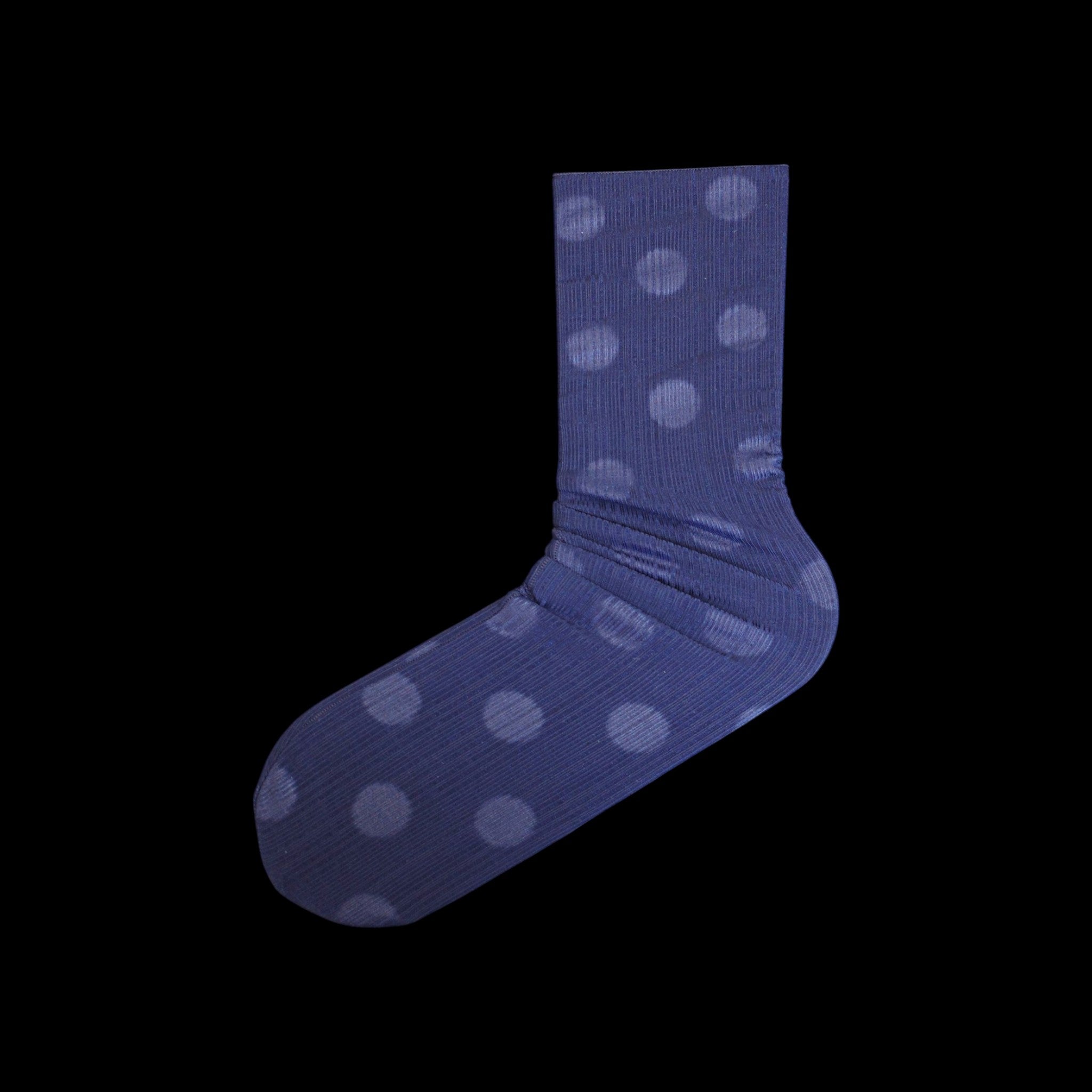 Glass Garden Dot Socks — Navy