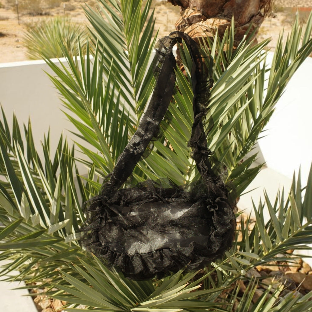 Sheer Chiffon Baguette Bag