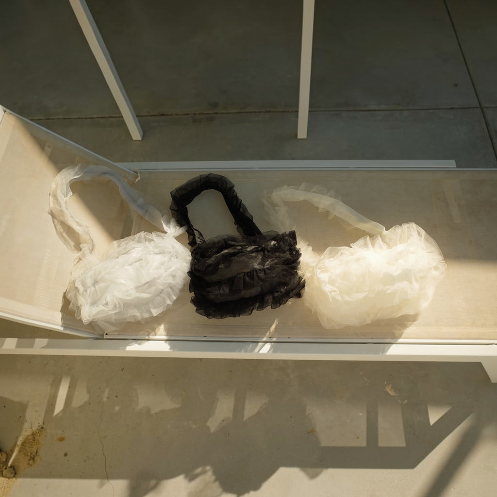 Sheer Chiffon Baguette Bag