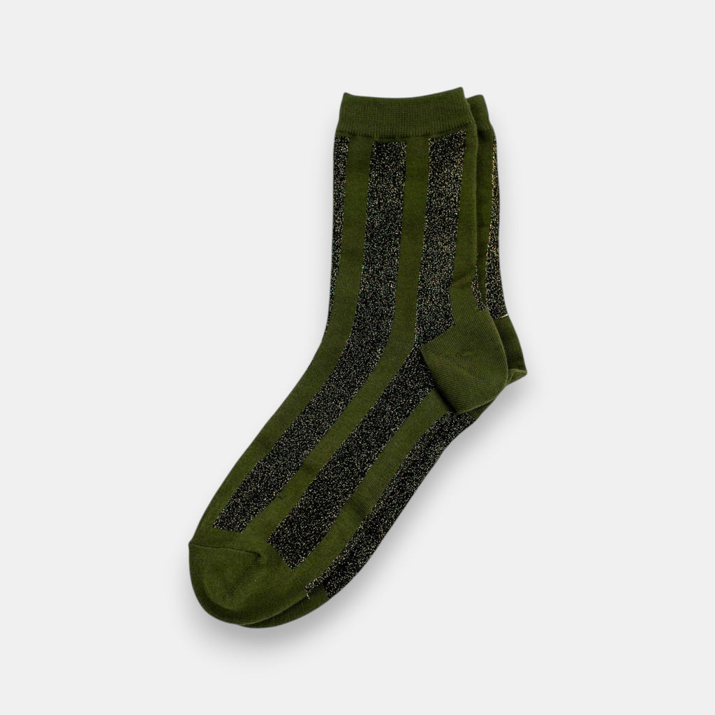Midnight Tinsel Striped Socks — Sunmool Set