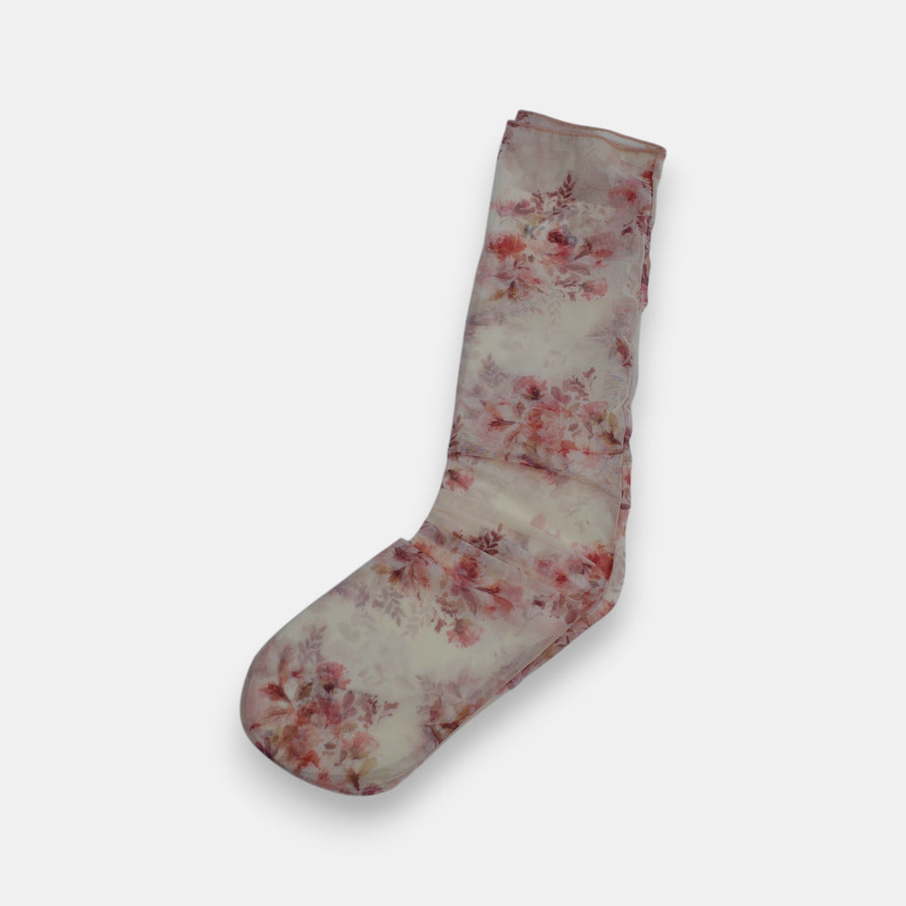 Barely There Floral Socks — Pink