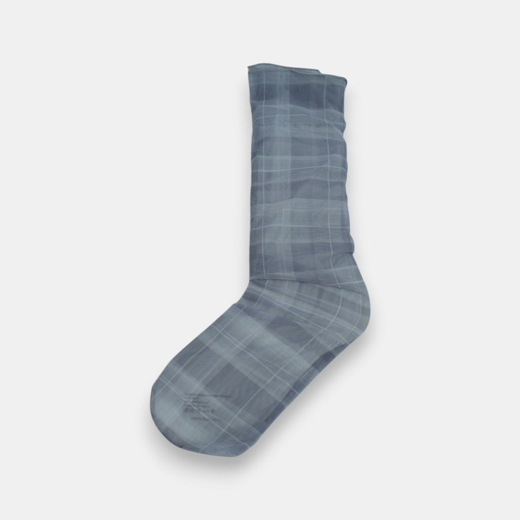 Glass Garden Check Socks — Grey