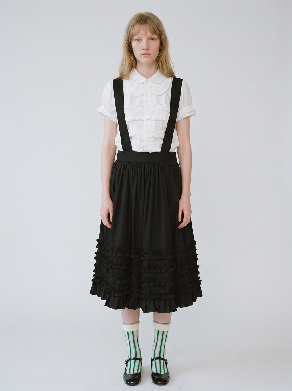 Dual Striped Socks — White