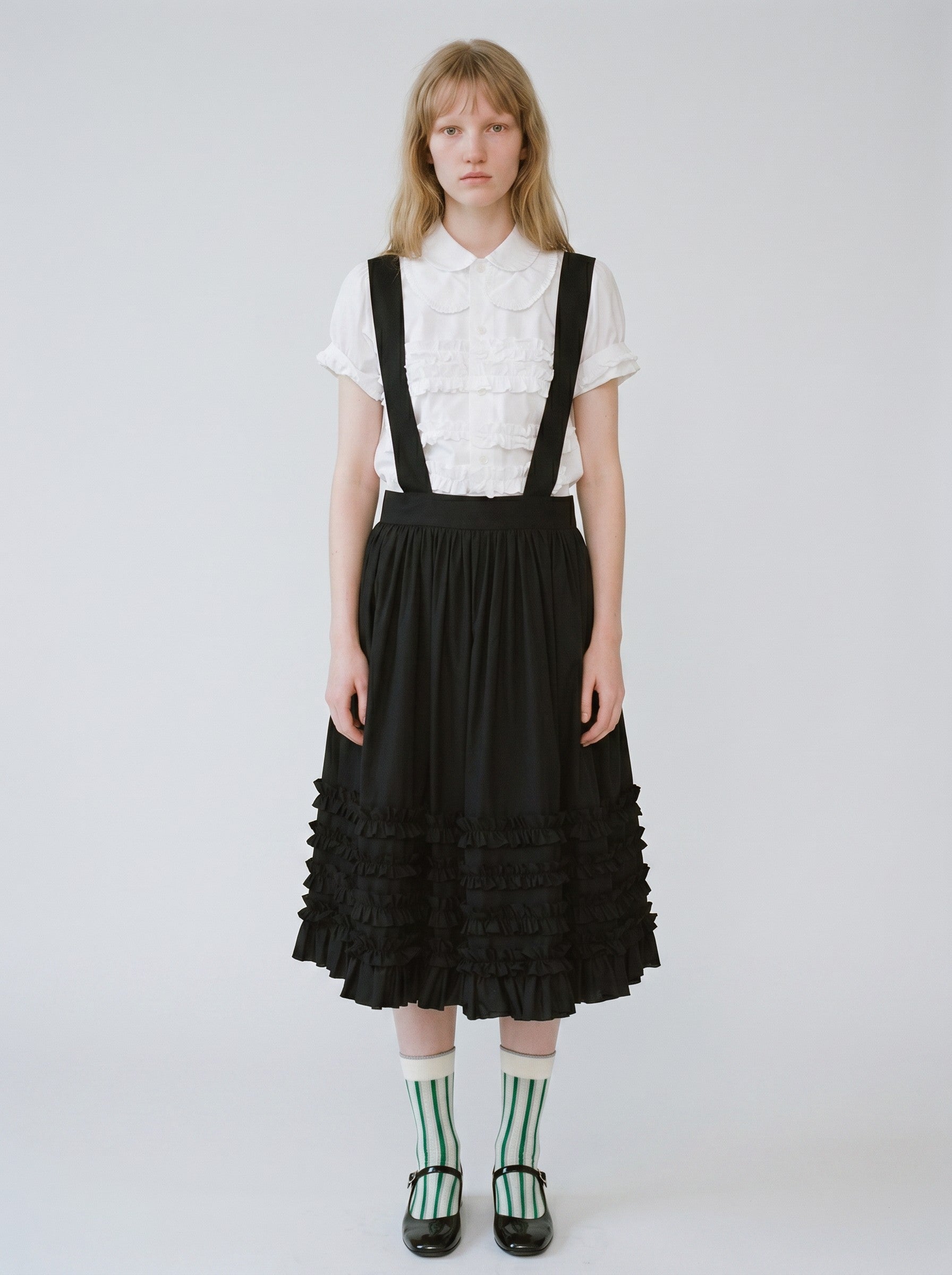 Dual Striped Socks — White