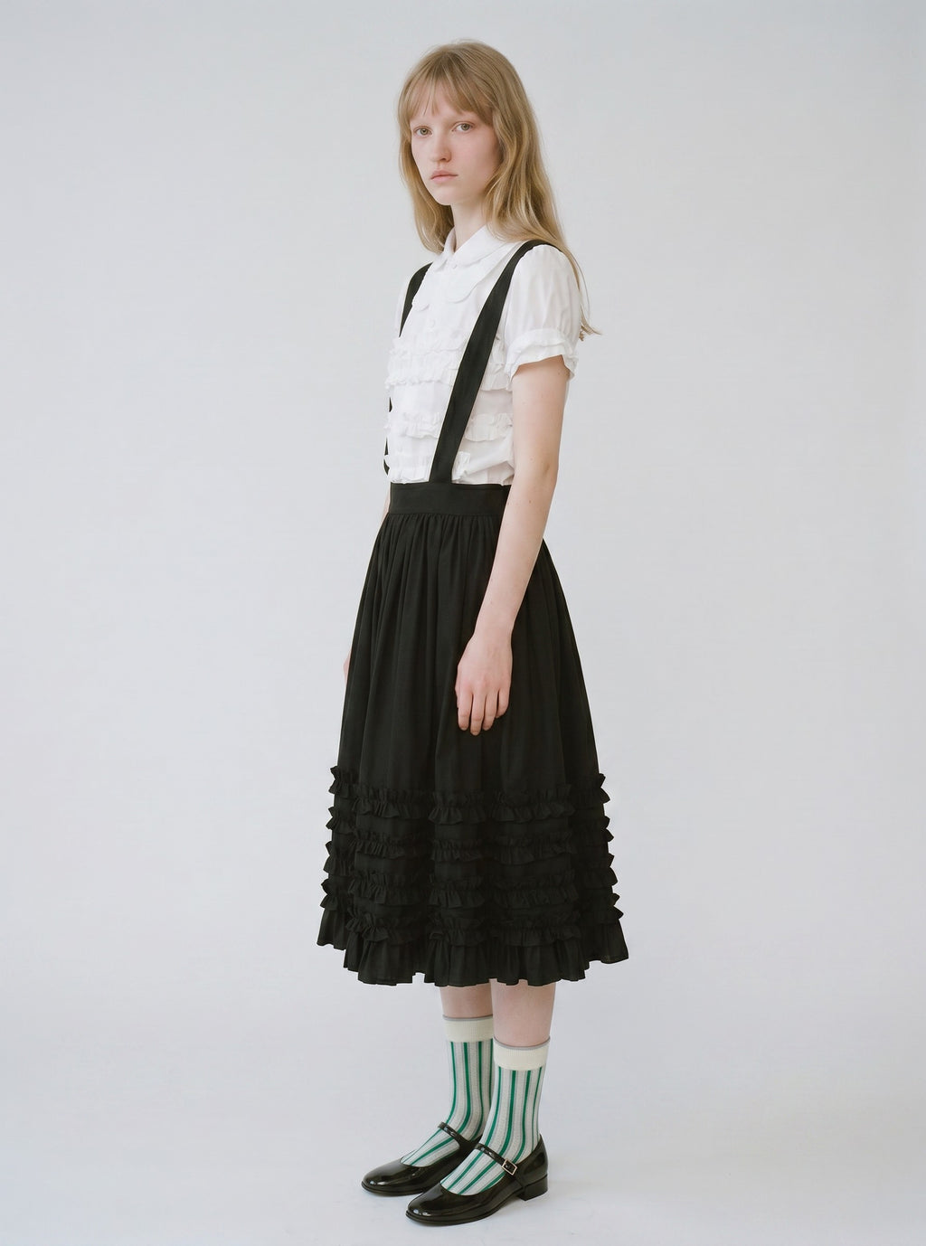 Dual Striped Socks — White