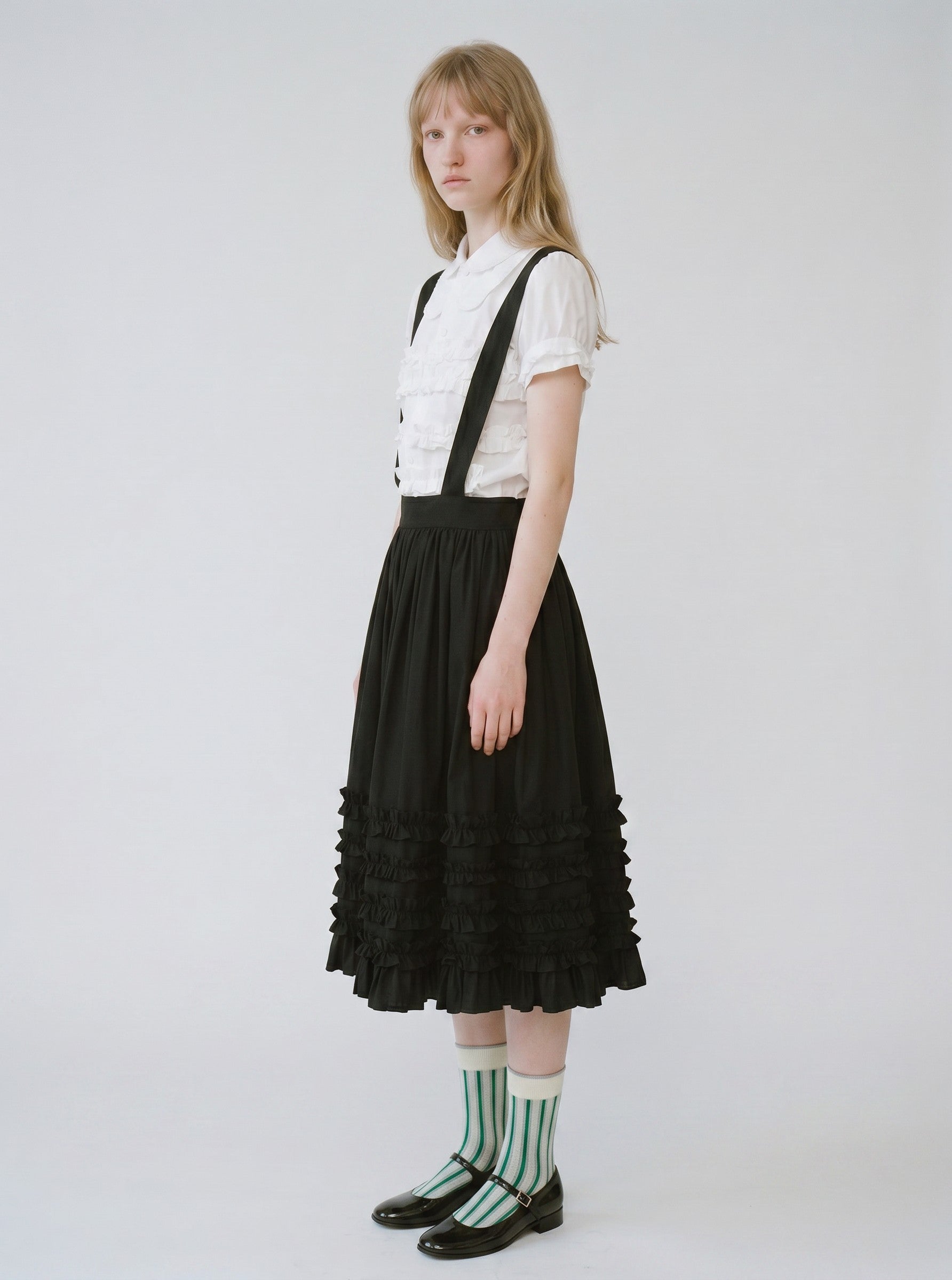 Dual Striped Socks — White