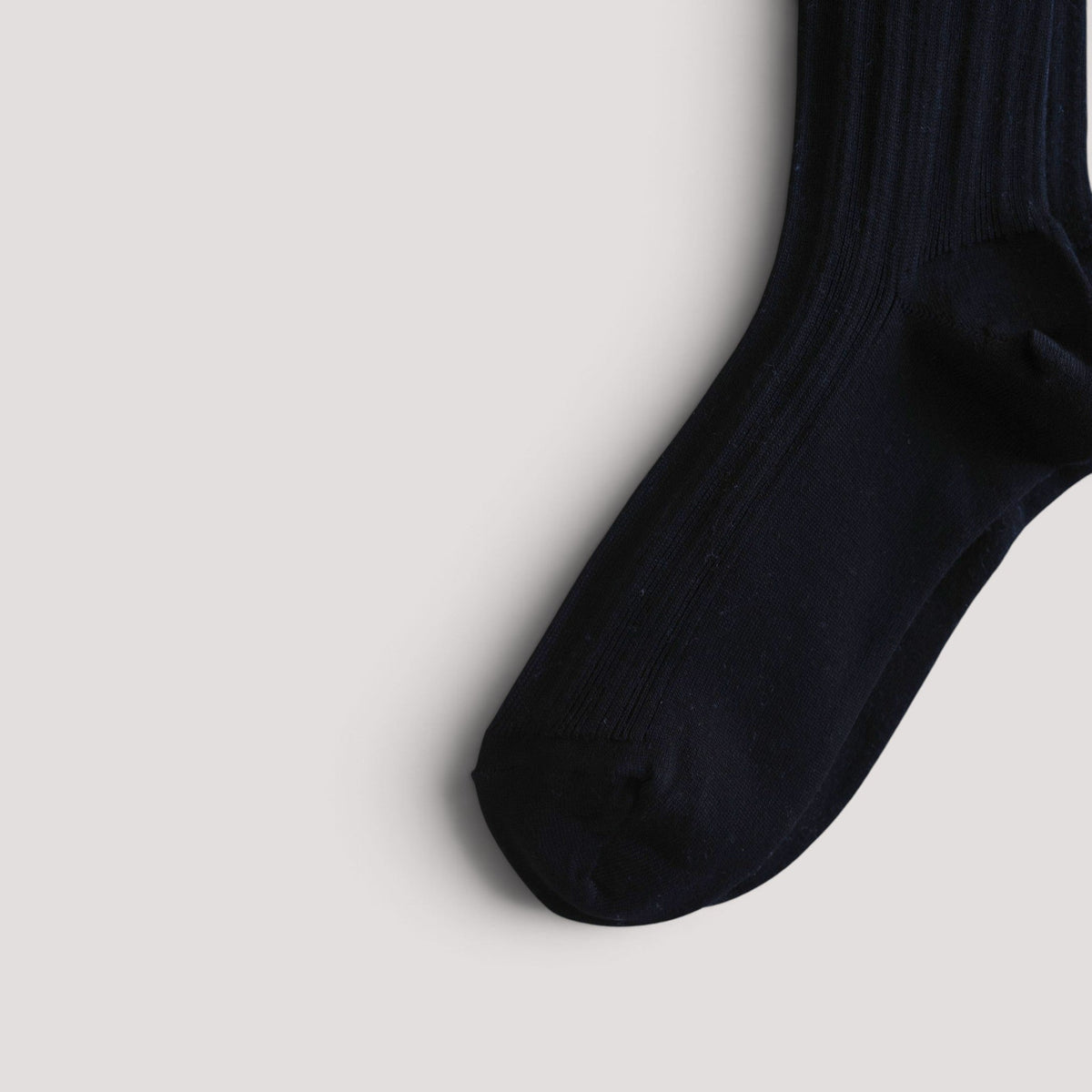 SUNMOOL black Pastel Cloud ribbed cotton socks with a soft, comfortable texture for everyday wear.