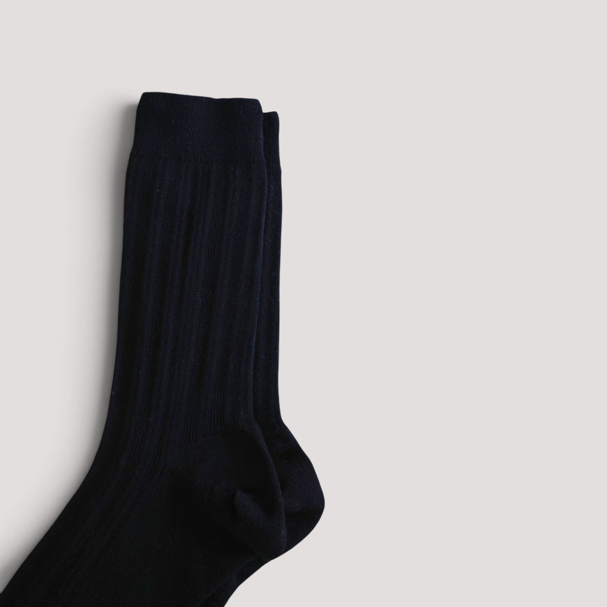 SUNMOOL Pastel Cloud black ribbed crew socks for a comfortable everyday fit