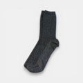 Glittery Mid neck Socks — Black