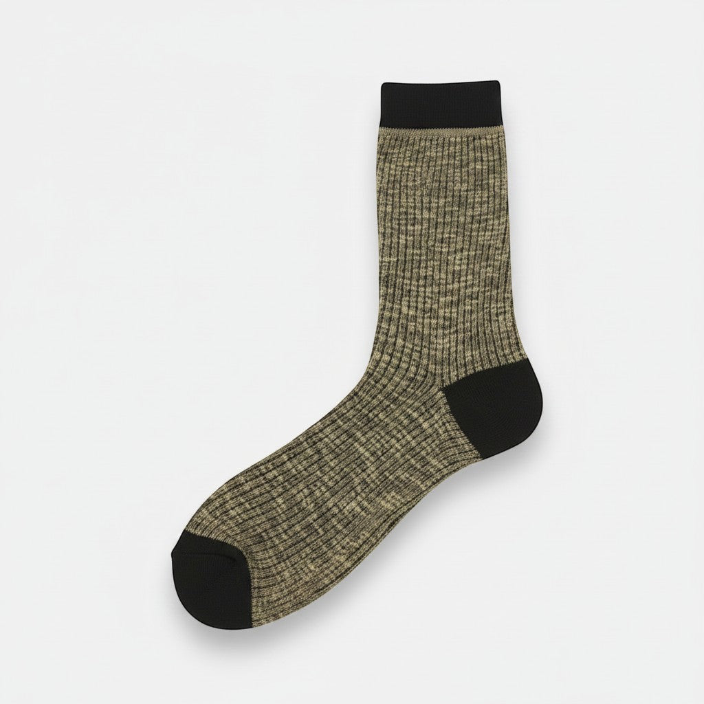 SUNMOOL Glittery Breeze Shimmer Socks in black with a subtle metallic thread pattern and ribbed texture.