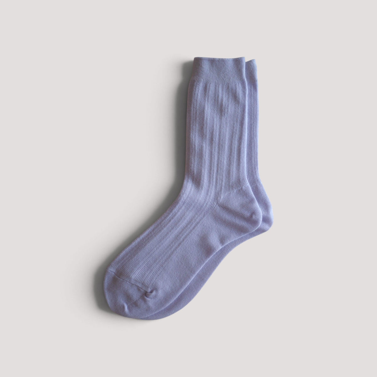 SUNMOOL Pastel Cloud socks in lavender featuring a soft ribbed knit texture for comfortable everyday wear