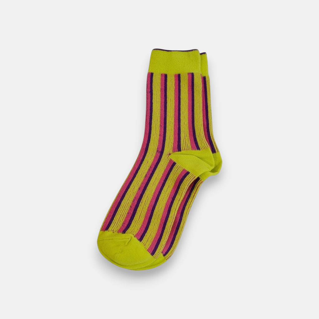 Dual Striped Socks — Yellow