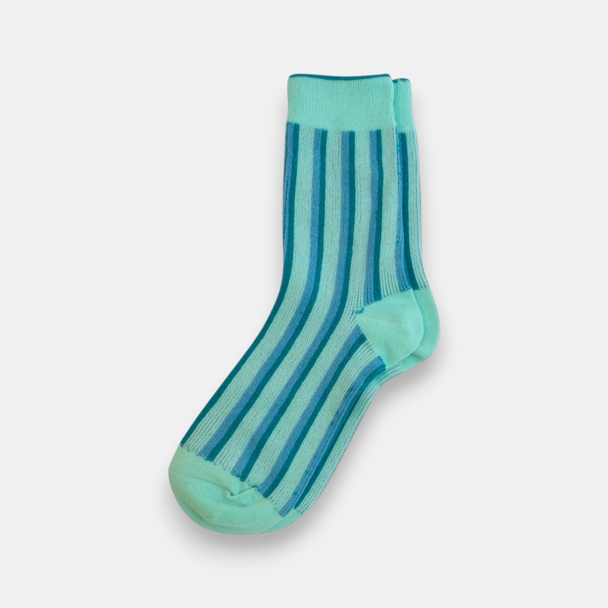 Dual Striped Socks — Green